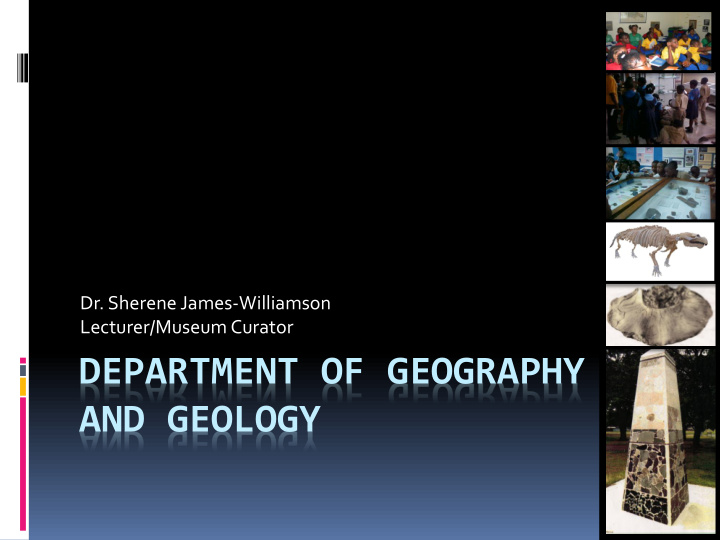 department of geography and geology the de la beche