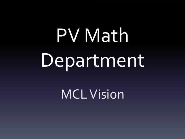 pv math department