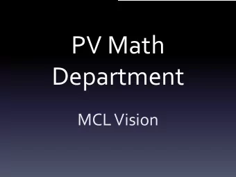 PV Math  Department  MCL Vision  Credit Options  Credit  General  General/Post-  College  Honors