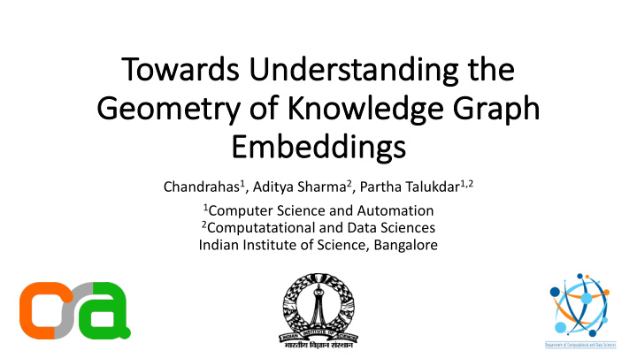 to towards understanding the ge geome metry of knowl