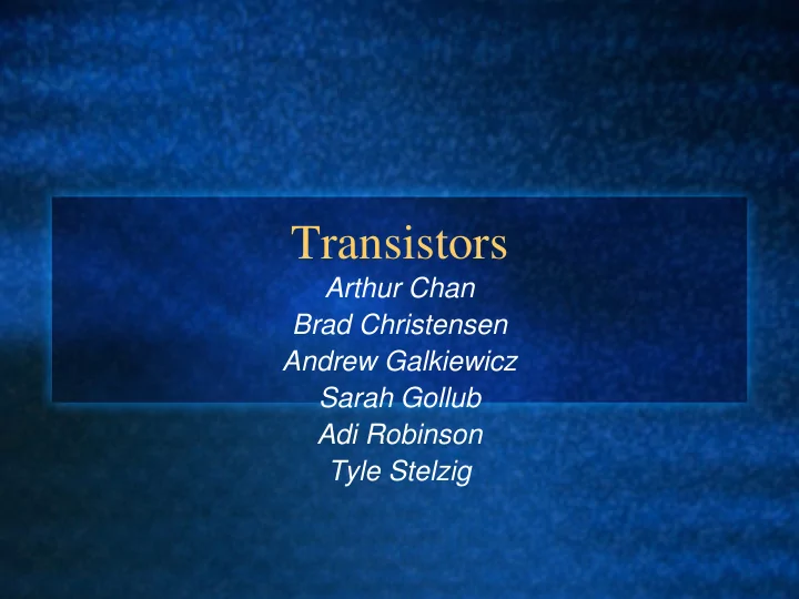 transistors