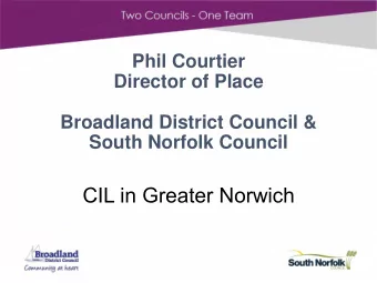 CIL in Greater Norwich  Gr  Greater Norw  rwich par  artnership  Greater Norwich partnership: