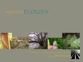 spouncer spouncer ECOLOGY  ECOLOGY  Ec  Ecol  ology Sur  Survey  ey, Envi  Environmental  ental Pl