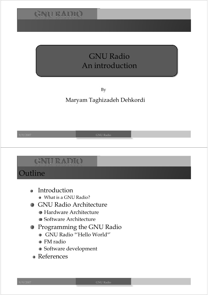 gnu radio an introduction