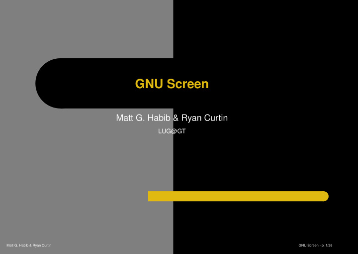 gnu screen