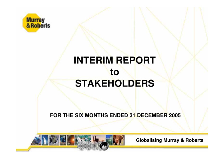 interim report interim report to stakeholders