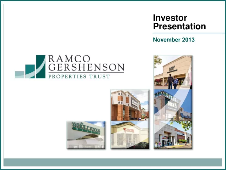 investor presentation
