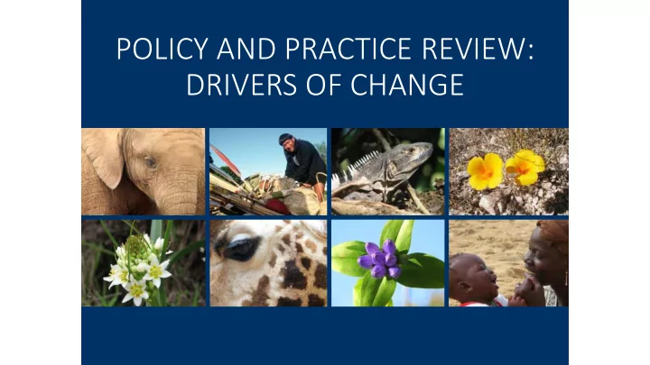 drivers of change
