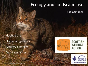 Ecology and landscape use  Roo Campbell  Habitat use  Home range sizes  Activity patterns
