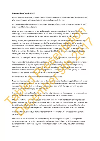 n  For myself personally I would describe this year as a year of endurance.  A year of