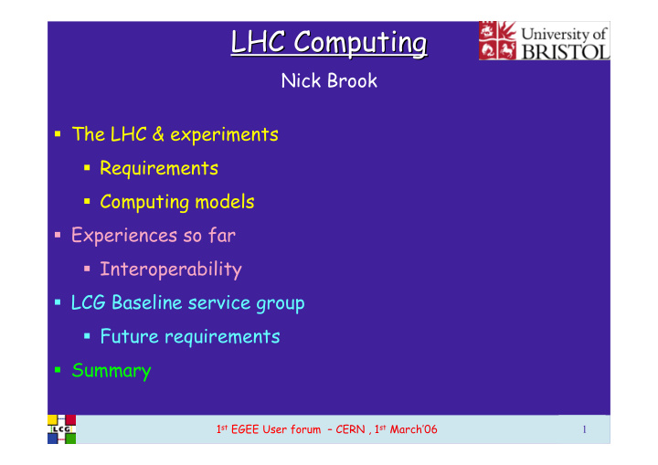 lhc computing lhc computing