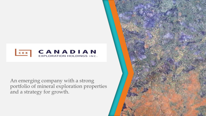 portfolio of mineral exploration properties