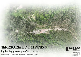 T  E  RRI  T  ORI  AL  COMPUT  I  NG  Hydro lo g y Ana lysis-Va llda ura  Bo risla v Sc ha le v