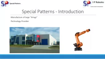 Special Patterns - Introduction - Manufacture of large things  -Technology Provider Deny