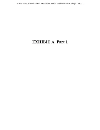 Case 2:09-cv-00290-NBF   Document 874-1   Filed 05/03/13   Page 1 of 21  EXHIBIT A  Part 1  Case