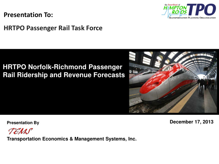 presentation to hrtpo passenger rail task force