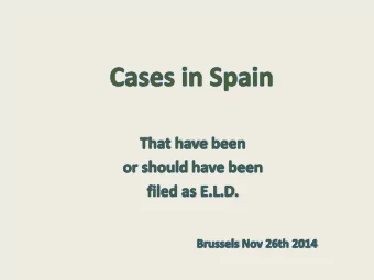 ELD NATIONAL LAW APPLIED  no opposition by operator.  Main features:  Cause.- Failure in
