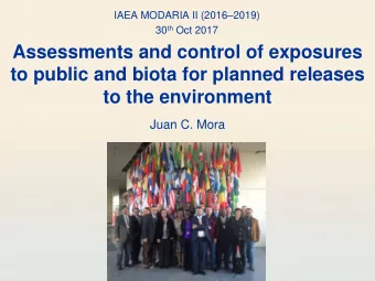Assessments and control of exposures  to public and biota for planned releases  to the environment