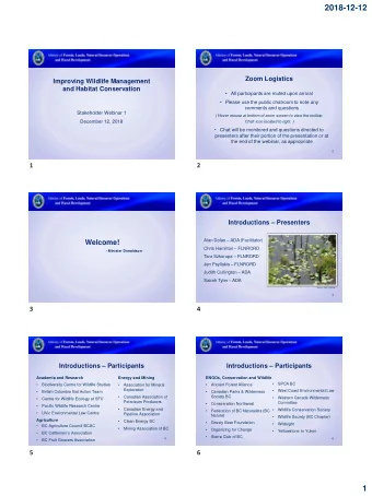2018-12-12  Zoom Logistics  Improving Wildlife Management  and Habitat Conservation  All