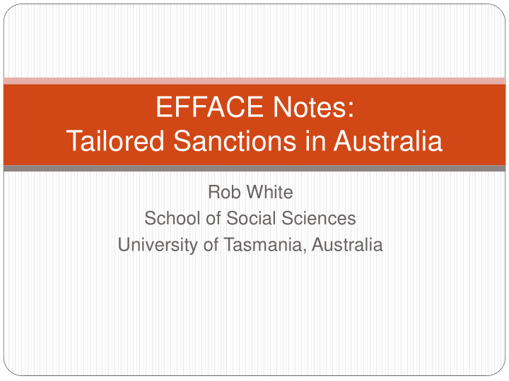 tailored sanctions in australia