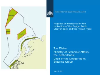 Ton IJlstra  Ministry of Economic Affairs,  the Netherlands;  Chair of the Dogger Bank  Steering