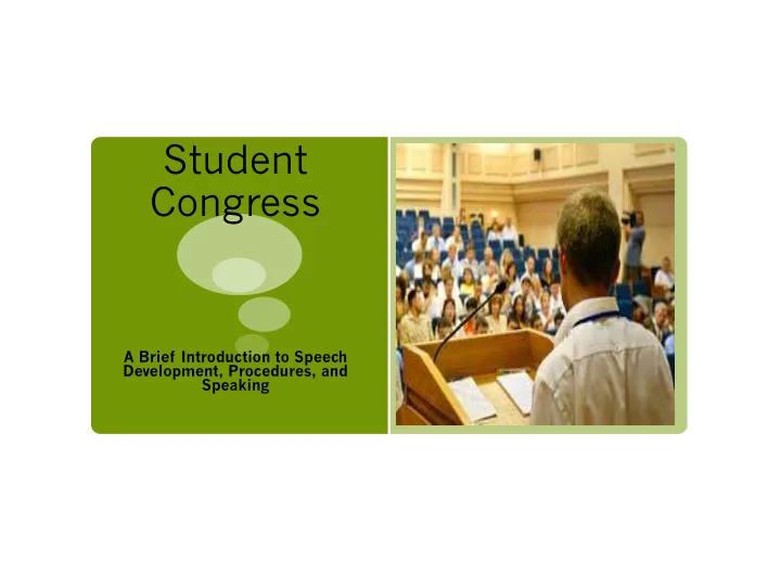 student congress
