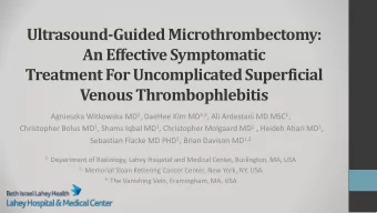 Ultrasound-Guided Microthrombectomy:  An Effective Symptomatic  Treatment For Uncomplicated