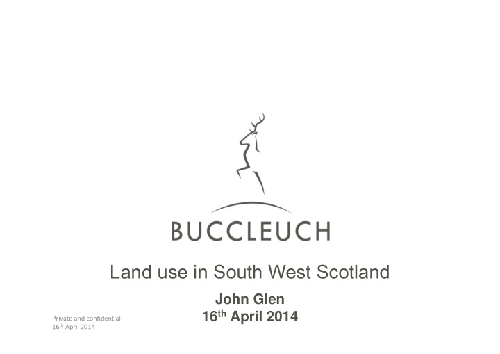 land use in south west scotland