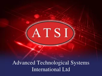 Advanced Technological Systems  International Ltd  Bringing Power Management into the 21 st Century