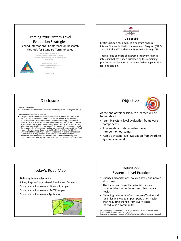 disclosure objectives