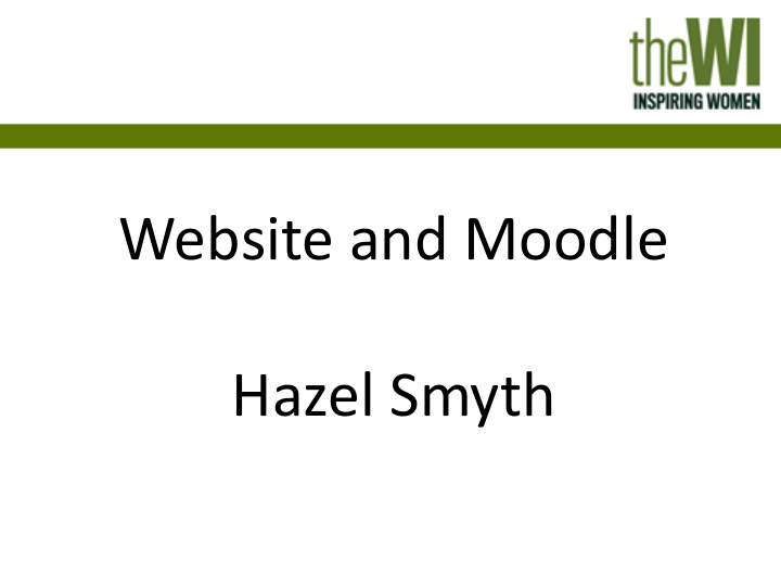 website and moodle