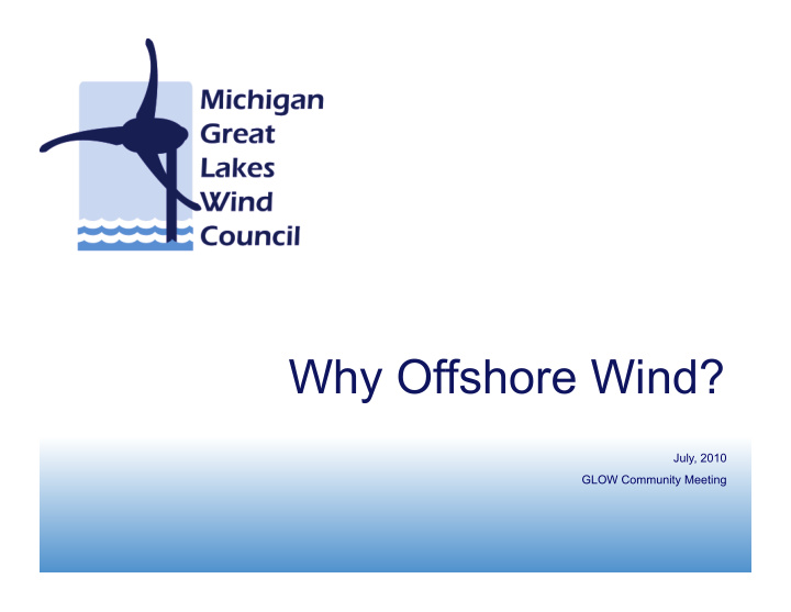 why offshore wind