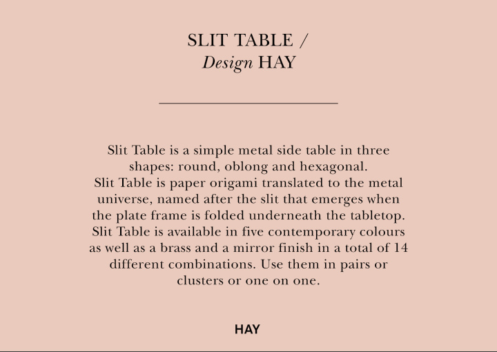 slit table design hay