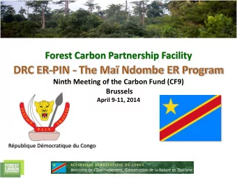 Rpublique Dmocratique du Congo  Outline  1.  Context of DRC,  Program Location  and Background