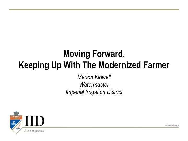 moving forward