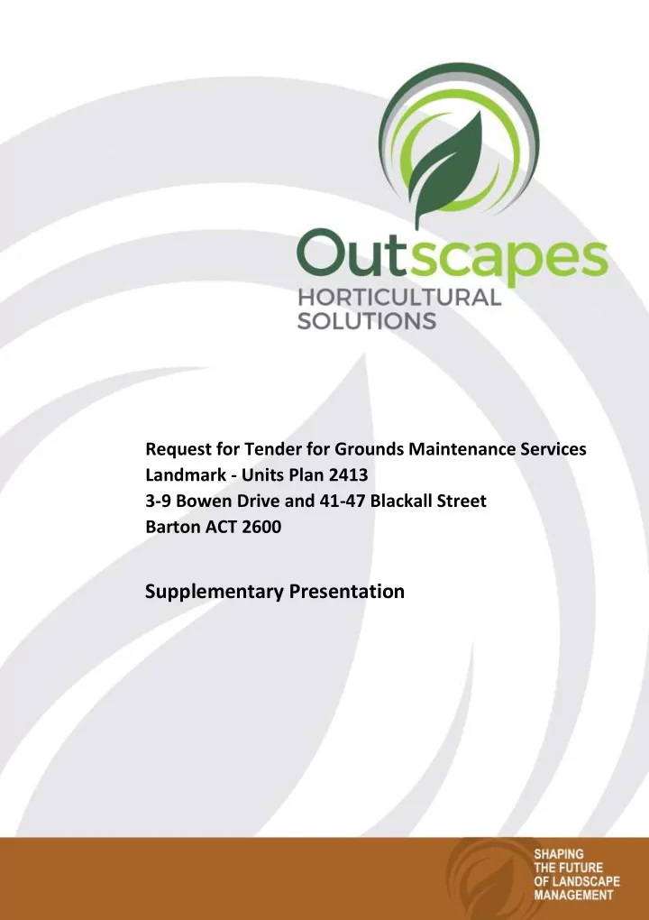 supplementary presentation