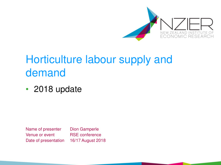 horticulture labour supply and demand