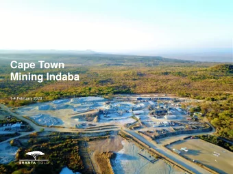 Cape Town  Mining Indaba  1-4 February 2020  Cape Town February 2020  1  Disclaimer This Document