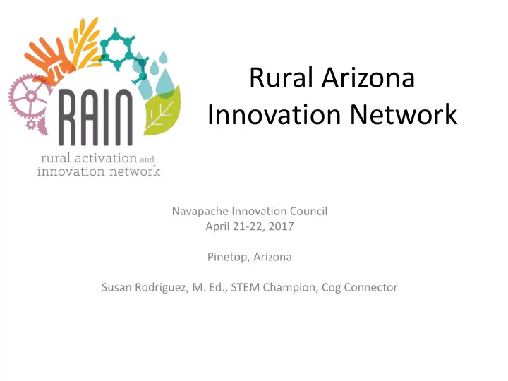 rural arizona innovation network