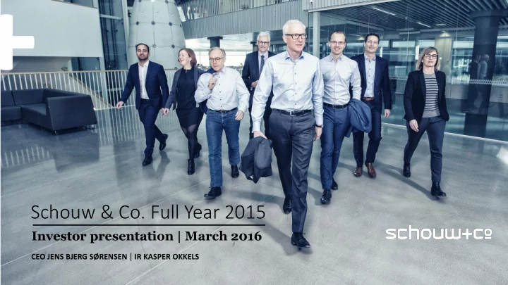 schouw co full year 2015