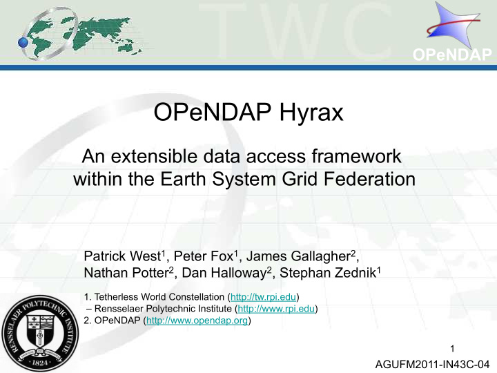 opendap hyrax