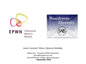 EPWN  Professional Womens Networks  Lisbon    Quick EPWN Member Poll  Quotas