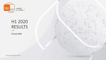 H1 2020  RESULTS  _  29-July-2020  www.larespana.com  29      07       2020  Index  1.  2.  3.  4.
