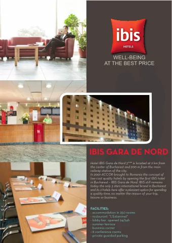 IBIS GARA DE NORD  WELL-BEING  the center of Bucharest and 200 m from the main leisure or business