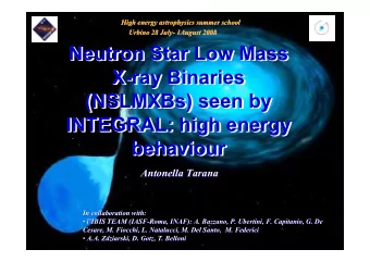 Neutron Star  Star Low  Low Mass  Mass  Neutron  Neutron Star Low Mass  X-ray Binaries  X-ray