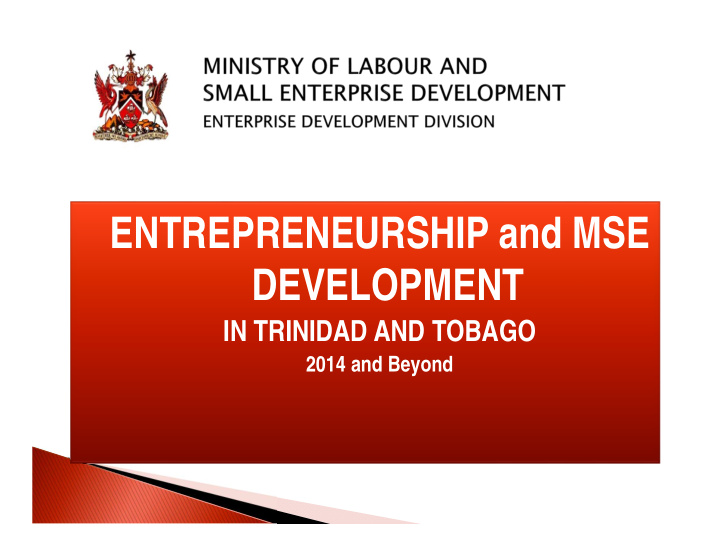 entrepreneurship and mse development