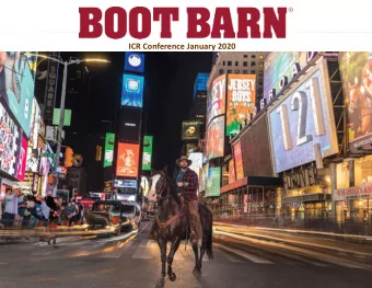 ICR Conference January 2020  1  IMPORTANT INFORMATION  Forward-Looking Statements  This