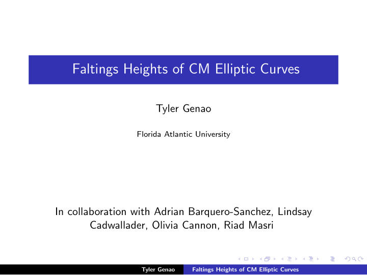 faltings heights of cm elliptic curves