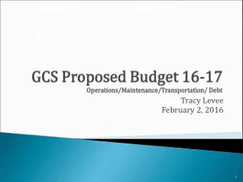 Tracy Levee  February 2, 2016  1  $1,108,072 - largest component of the General Support  Section