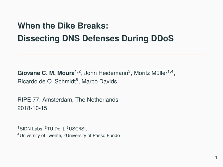 when the dike breaks dissecting dns defenses during ddos
